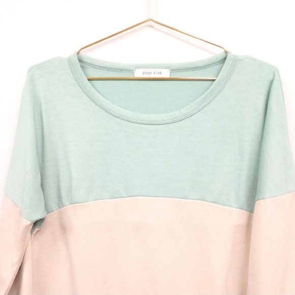 Pop Kiss Color Block Long Sleeve Sweater - Size M - Picture 8 of 11